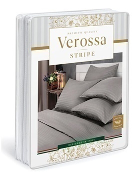 КПБ  страйп-сатин (нав 70*70) Verossa Stripe <70258 Taupe>